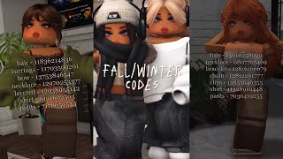 🌧️🍂🌲 bloxburg realist outfits fall codes tiktok compilation [upl. by Harman]