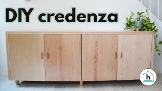 How to Build a Maple Plywood Credenza  Sideboard  Buffet  Media Console [upl. by Ellecram]