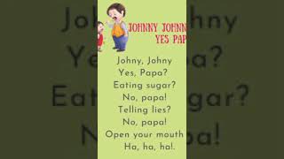 Johnny Johnny yes papa rhymes shortsfeed viralcontent youtubeshorts [upl. by Adnovahs]