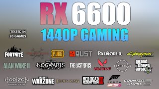 RX 6600  Test in 20 Games at 1440p  RX 6600 Gaming [upl. by Hadwin598]