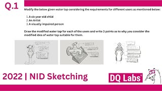 NID 2022 Sketching Solutions  NID 2024 Preparation  Question 1  Tap  Solved [upl. by Ahsekim]