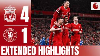 Jota Bradley Szoboszlai amp Diaz goals  Liverpool 41 Chelsea  Extended Highlights [upl. by Llenal]