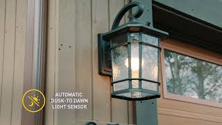 Outdoor LED Wall Lantern from Koda  Arts amp Crafts Coach or Porch Light Design [upl. by Marutani444]