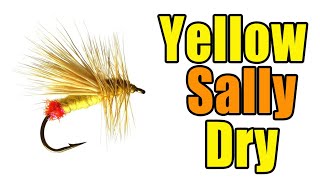 Yellow Sally Dry Fly Tying [upl. by Eelirem]