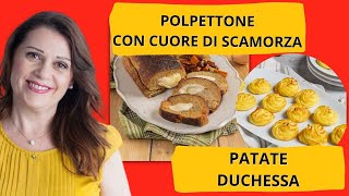 Polpettone dal cuore morbido e filante con patate duchessa [upl. by Ayahc]