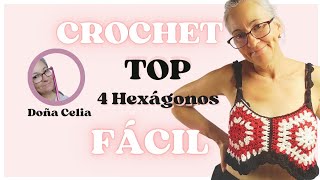 Top hexágonos Crochet Fácil creatividad crochetprincipiantes [upl. by Orten]