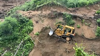 Excellent Work of CAT D6R XL Bulldozer Operators in Creating Terraces on the Top of High Mountains [upl. by Leid170]