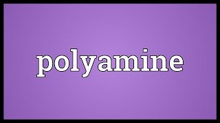 Polyamine Meaning [upl. by Cahilly]