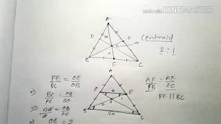 MEDIAN AND CENTROID OF A TRIANGLE  SOME PROPERTIES  HINDI [upl. by Terrab]