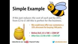 Bee Business Bee Introduction to Economies of Scale GCSE  AS Level Tutorial [upl. by Adiol]