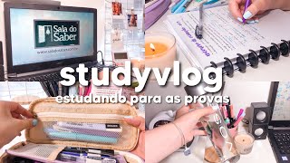 STUDYVLOG 15  estudando para as provas  revelei meu método de estudo [upl. by Efram]