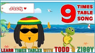 9 Times Table Song Learning is Fun The Todd amp Ziggy Way [upl. by Schach345]