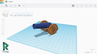 How to design a CANON in TinkerCad  For Beginners  Step by Step Guide [upl. by Nylevol]