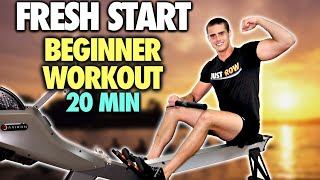 FRESH START 20Minute Rowing Workout Get Back Into Rowing [upl. by Heidie783]