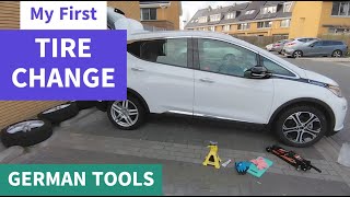 My 1st ever Bolt EV tire change with German tools You can do it too Gedore Nigrin Hazet AEG [upl. by Ilrac]