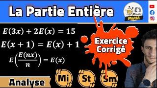 TD exercice corrigé 6  La partie entière [upl. by Nylyram]