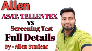 ASAT Tallentex vs Screening Test Of Allen kota full details  2024 updates ✅ [upl. by Imot]