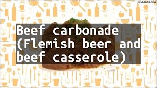 Recipe Beef carbonade Flemish beer and beef casserole [upl. by Zsa]