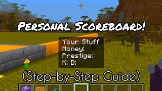 How to Make Personal Scoreboards Stepbystep Guide  Minecraft Bedrock Command Block Tutorial [upl. by Suivatnom704]