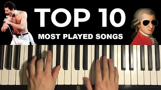 Top 10 Most Played Songs On Piano [upl. by Anav]