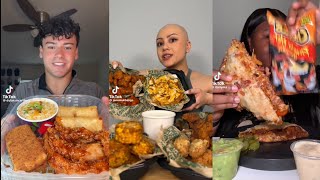 Mukbang ASMR 🤤🍲🍔  Tiktok Compilation pt3  WingstopRaising Canes Chipotle Toca Bell [upl. by Dag785]