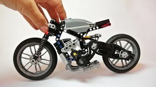 How to Build the Fourcylinder Café Racer Lego Technic [upl. by Assenov444]