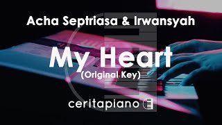 Acha Septriasa amp Irwansyah  My Heart Piano Karaoke [upl. by Hubie193]