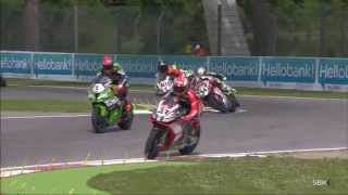 2014 WSBK Imola  Race 1 highlights [upl. by Eirrehs692]