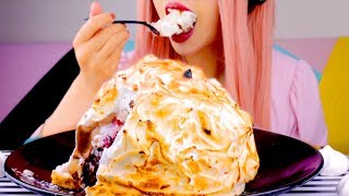 ASMR SOFT CRUNCHY EATING SOUNDS Bombe Alaska Flambé [upl. by Blasius983]