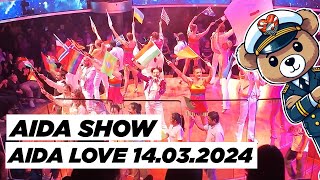 AIDA Show  AIDA LOVE  Theatrium 4K  AIDA Nova 14022022  Hafen Liebe Live [upl. by Clim]