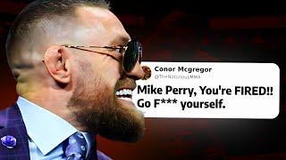 BREAKING Conor McGregor FIRES Mike Perry from BKFC Jake Paul vs Mike Perry [upl. by Osnola]