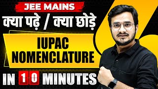 Complete IUPAC NOMENCLATURE in just 10 MINUTES  JEE Main 2024 [upl. by Ailelc]