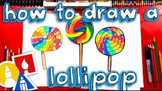 How To Draw A Giant Rainbow Lollipop [upl. by Corenda216]