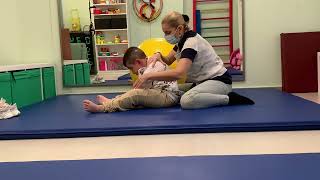 NDTBobath Physical Therapy to a quadriplegic child Cerebral palsy [upl. by Nimajneb]