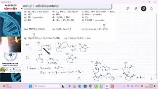 TEMA 6 ALQUENOS  EJERCICIO 11 Escribir el producto de reacción del 1etilciclopenteno con [upl. by Noland393]