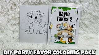 DIY party favor coloring pack🎉🎁diycoloringsheets [upl. by Karola]