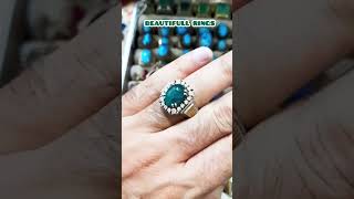 Zamarot rings😍 Beautifullrings ringstone gemstonejewelry gemstonejewelry jewellery [upl. by Nibur]