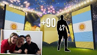 ¡¡MI PRIMER CAMINANTE 90 ABRIENDO SOBRES FIFA 18 [upl. by Romeyn559]