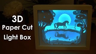 How To Create A 3D Paper Cut Light Box  DIY Project [upl. by Eran145]