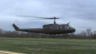 UH1H Huey startup and flyby [upl. by Phenica]