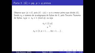 Grupos de ordem pq com p e q primos distintos [upl. by Notseh831]