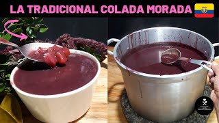 🔴🍷Como preparar la TRADICIONAL COLADA MORADA🍍🍓🍷 paso a paso [upl. by Ahnavas]