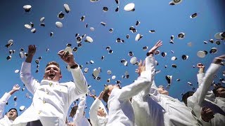 Naval Academy Class of 2019 Graduation Cover Toss [upl. by Abbot554]