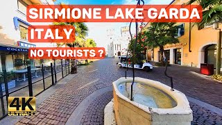 SIRMIONE LAKE GARDA ITALY  EMPTY IN AUTUMN WINTER  4K [upl. by Alin]