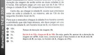 Matemática ENEM 2014  176 AMARELO – 147 CINZA – 180 AZUL – 177 ROSA  Um executivo sempre viaja [upl. by Sugar87]