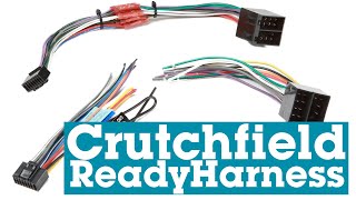 The Crutchfield ReadyHarness prewired harness for car stereos  Crutchfield [upl. by Winton]