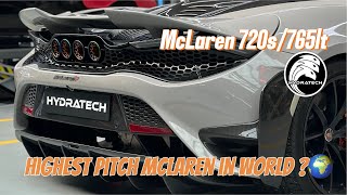 The Highest Pitch McLaren Exhaust in the world 🌍 720s765lt Hydratanium Blaze Exhaust 🔥🔥 [upl. by Haikan]