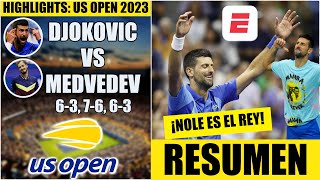 CAMPEÓN Novak Djokovic vs Daniil Medvedev  RESUMEN HIGHLIGHTS  FINAL  US Open 2023 [upl. by Schoenburg]