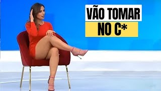 APRESENTADORA SE EMPOLGA COM LIGAÇÃO MAS É XINGADA AO VIVO [upl. by Assillem]