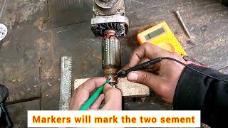 how to fix broken armature sparking armature repair  solve armature commutator connection [upl. by Shenan]